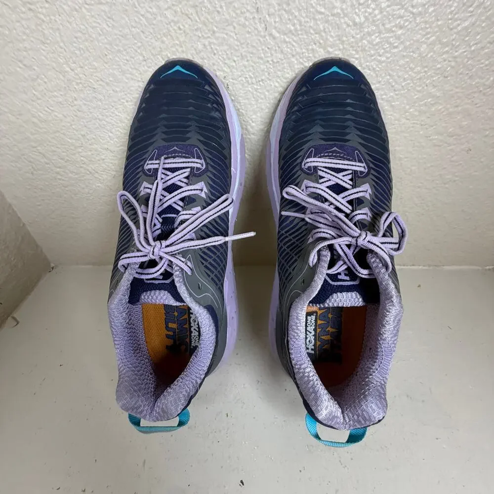 Hoka One One Arahi Running Cushioning Stability Gray Purple Women Sz 8